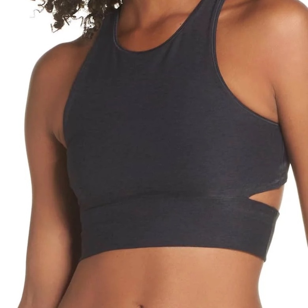 Outdoor Voices Slashback Crop Top in Gray